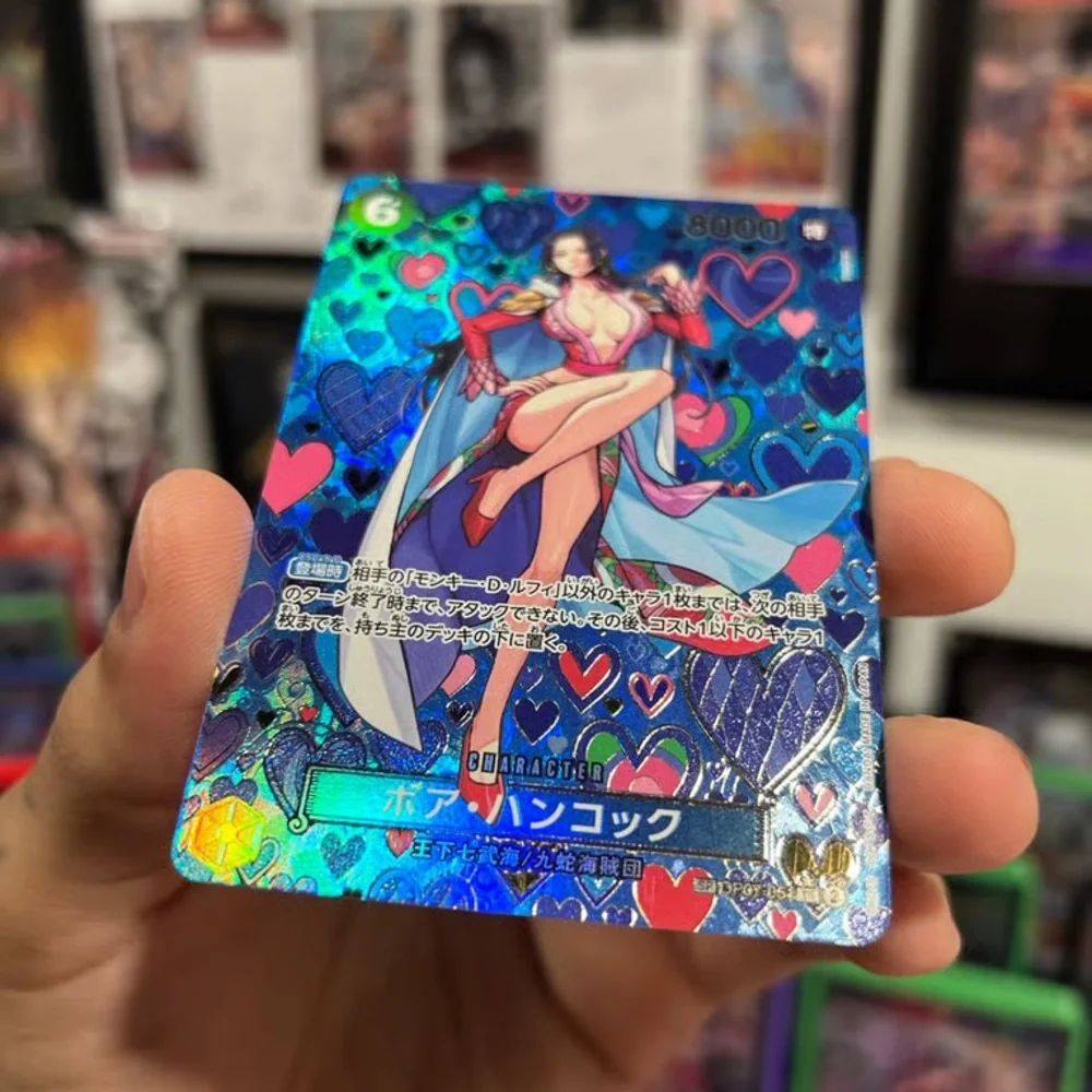 One Piece Boa Hancock Holographic Trading Card - Blue/Purple Hearts